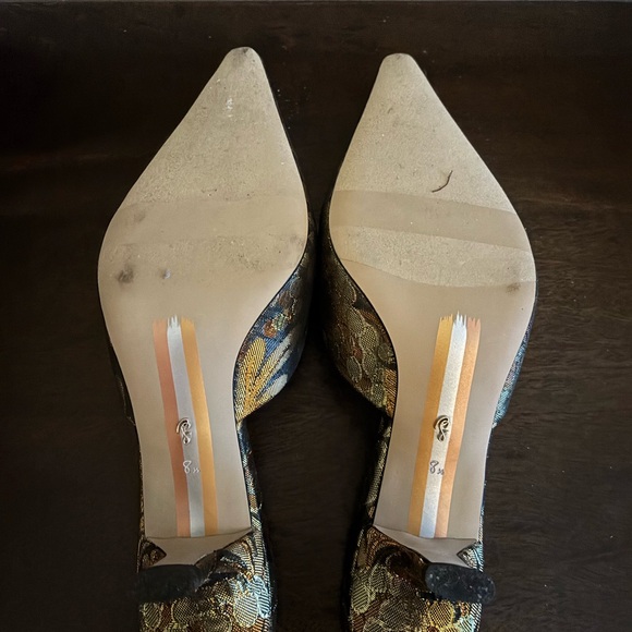 Sam Edelman Brit Kitten Heel Bronze Multi Mule, Size 8.5 - Picture 3 of 3